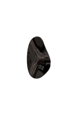 Amalia Hook - Black chrome Oblong Small