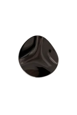 Amalia Hook - Black chrome Round Large