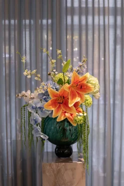 Artificial Flowers - Blue Orchid (9 heads)