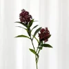 Artificial Flowers - Burgundy Skimmia berry branch