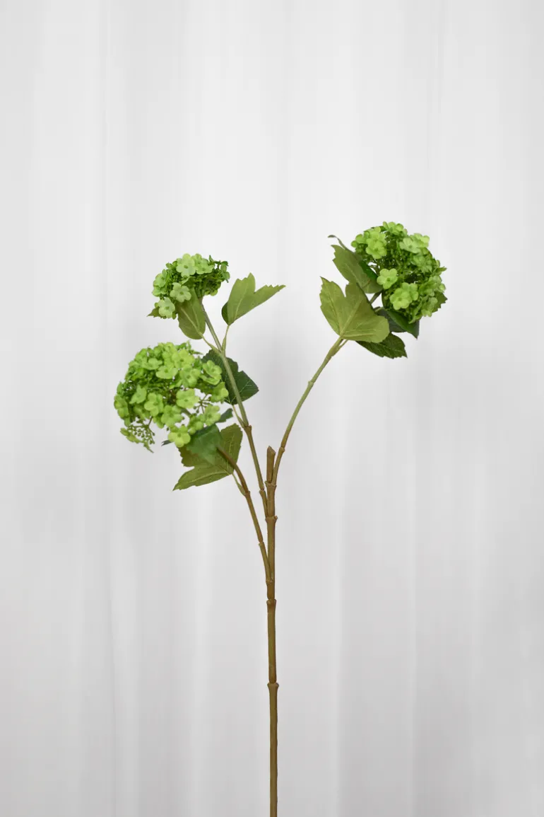 Artificial Flowers - Green Hydrangea branch