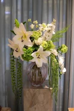 Artificial Flowers - Light green Hydrangea branch