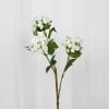 Artificial Flowers - White Hydrangea branch