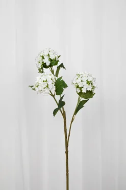 Artificial Flowers - White Hydrangea branch