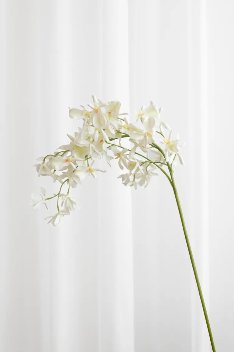 Artificial Flowers - White Stem orchid