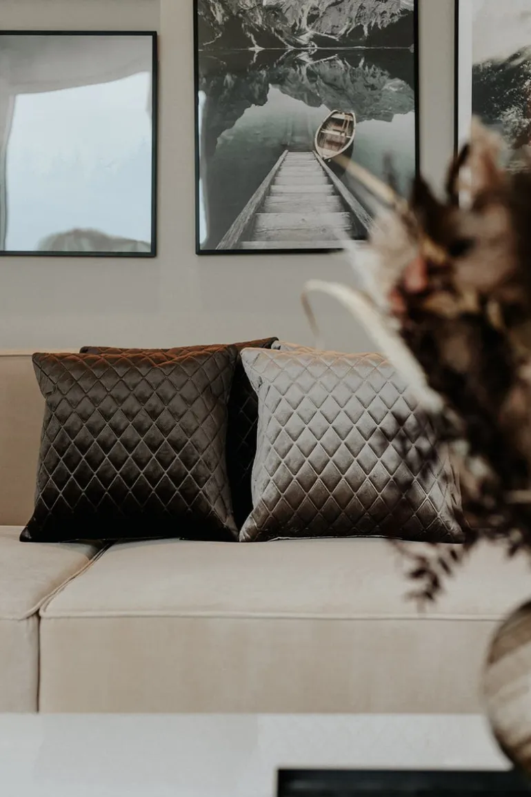 Daytona Pillow - Grey/brown Square