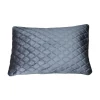 Daytona Pillow - Silver/Blue Rectangular