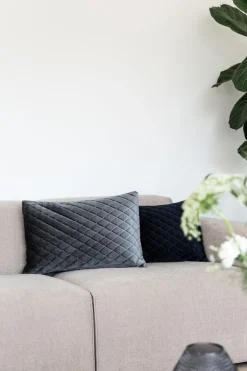 Daytona Pillow - Silver/Blue Rectangular