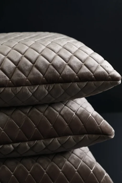 Daytona Pillow - Silver/brown Square
