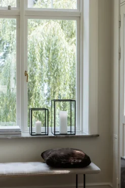 Harlequin Lantern - Bronze Mirror, Black Frame Small (20*20*30)