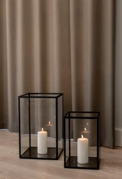 Harlequin Lantern - Bronze Mirror, Black Frame Medium (25*25*40)