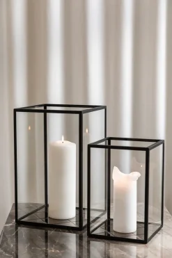 Harlequin Lantern - Bronze Mirror, Black Frame Small (20*20*30)