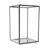 Harlequin Lantern - Clear Mirror, Black Frame Medium (25*25*40)