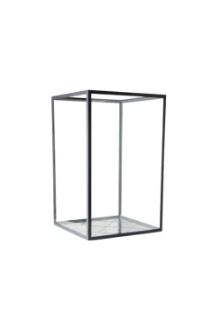 Harlequin Lantern - Clear Mirror, Black Frame Small (20*20*30)