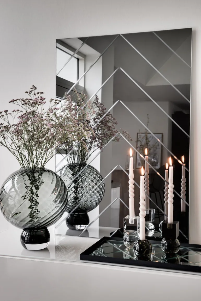 Herringbone Mirror - Grey Small