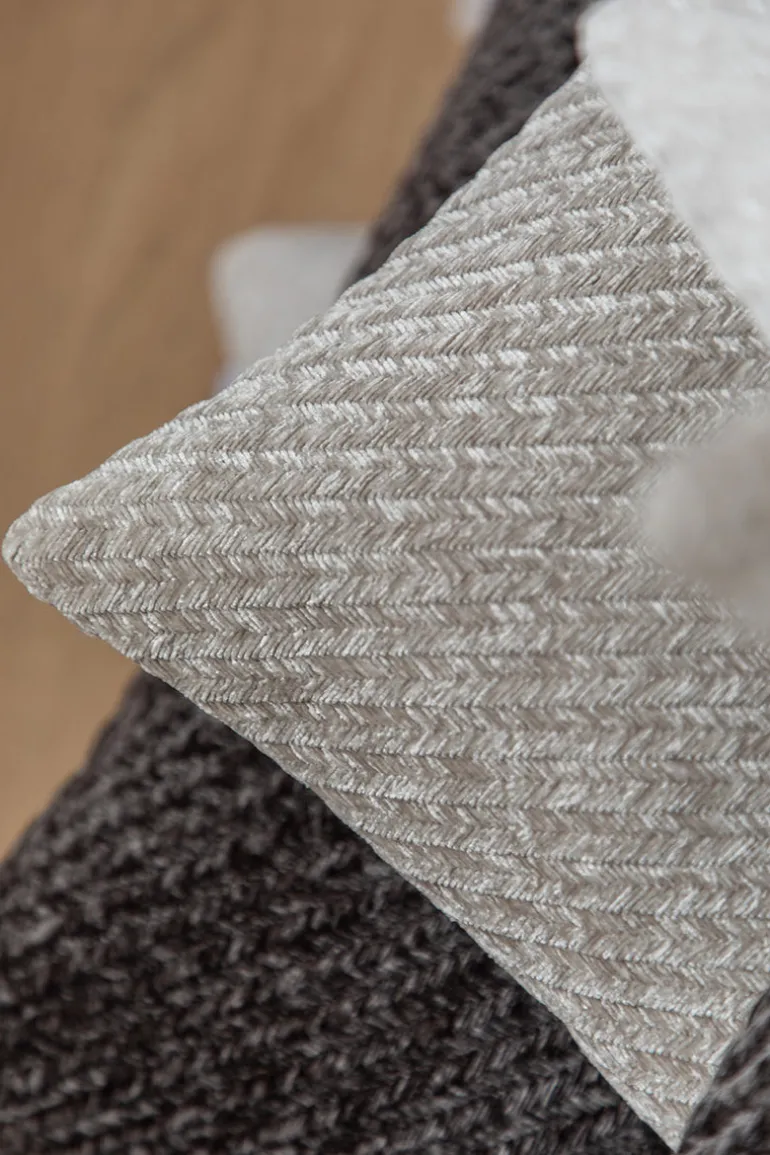Herringbone Pillow - Cloudy Grey 45*45 cm