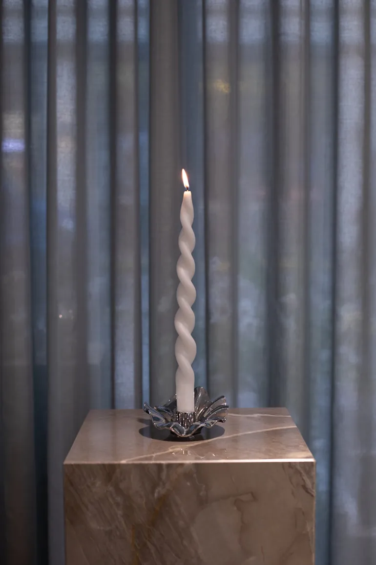 Lea Candle Holder - Chrome