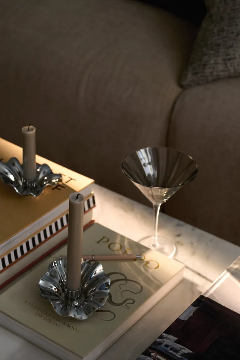 Lea Candle Holder - Chrome