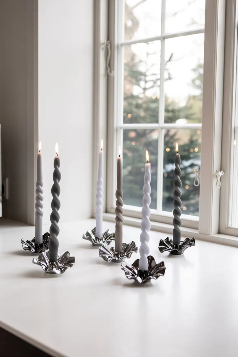 Lea Candle Holder - Chrome