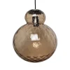 Lily Pendant Lamp - Brown - Black Metal Harlequin Large