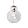 Lily Pendant Lamp - Clear - Brass Metal Harlequin Small