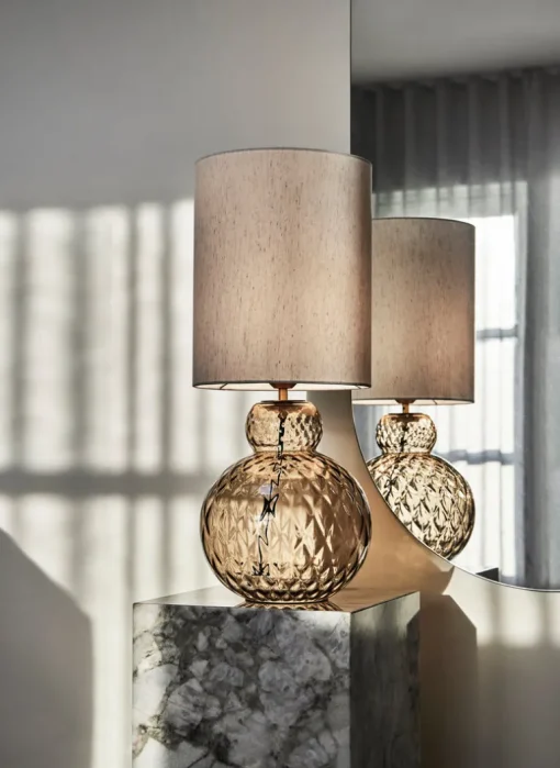 Lily Table Lamp - Brown Harlequin