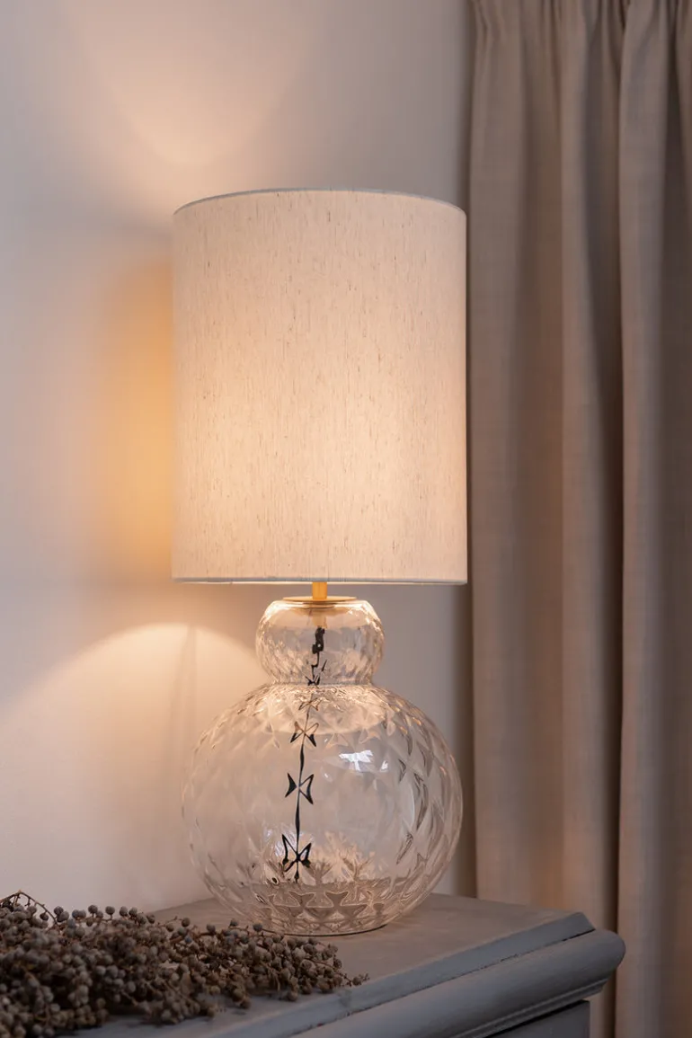 Lily Table Lamp - Clear Harlequin