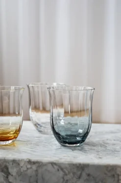 Lina Drinking Glass - Petrol blue