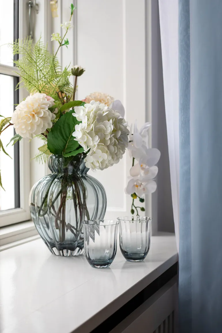 Lina Drinking Glass - Petrol blue