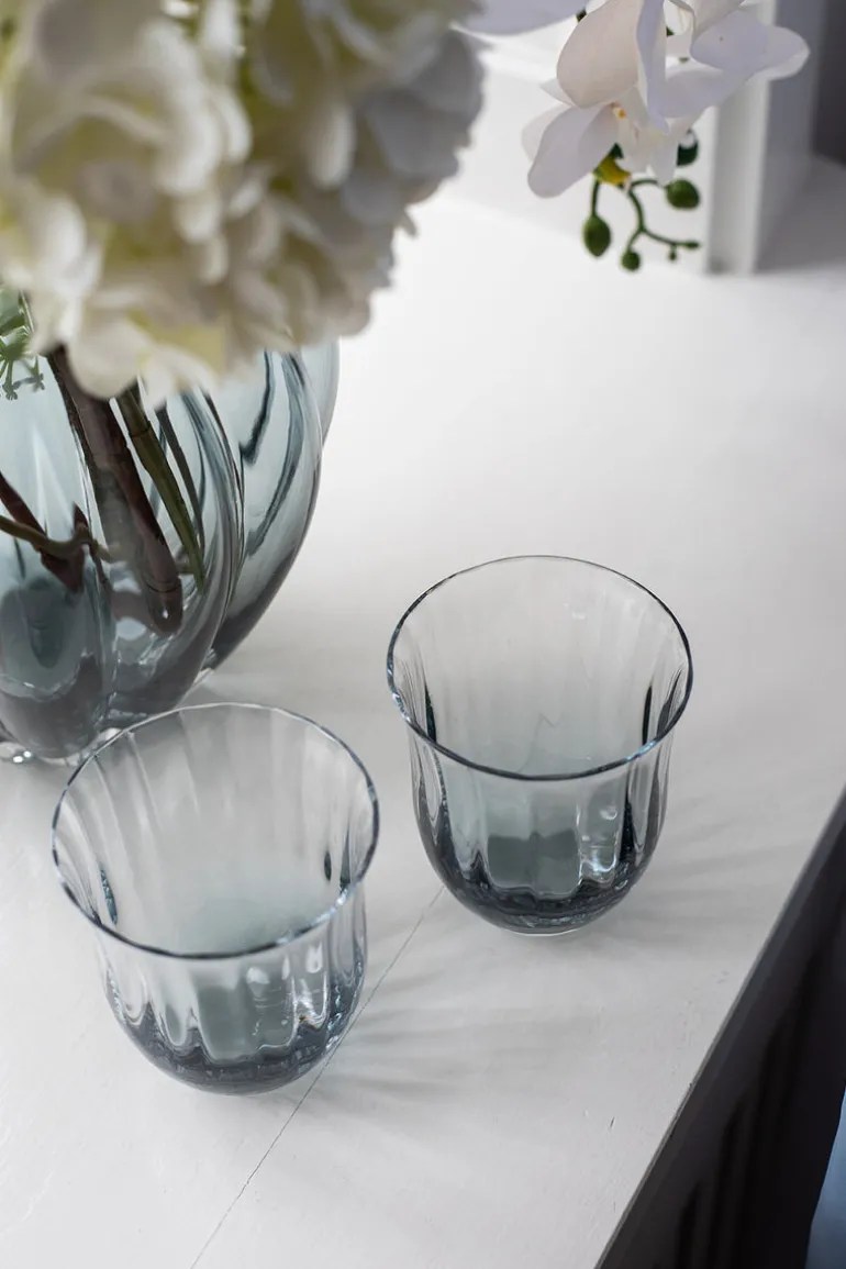 Lina Drinking Glass - Petrol blue