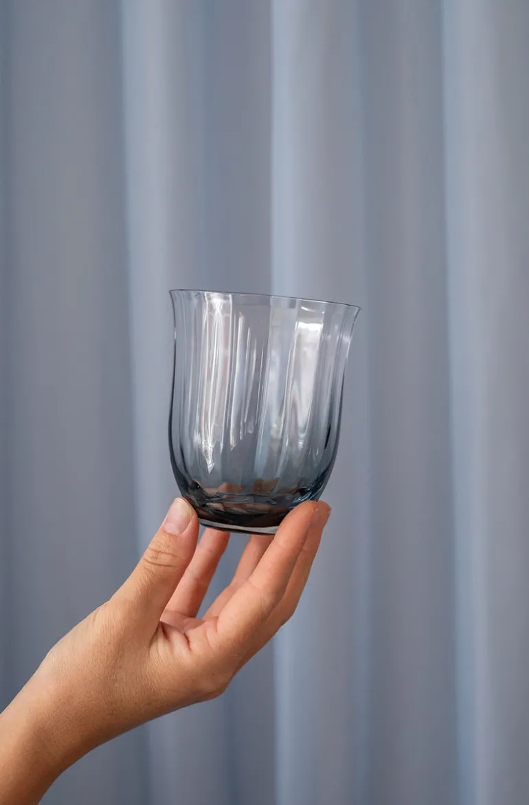 Lina Drinking Glass - Petrol blue