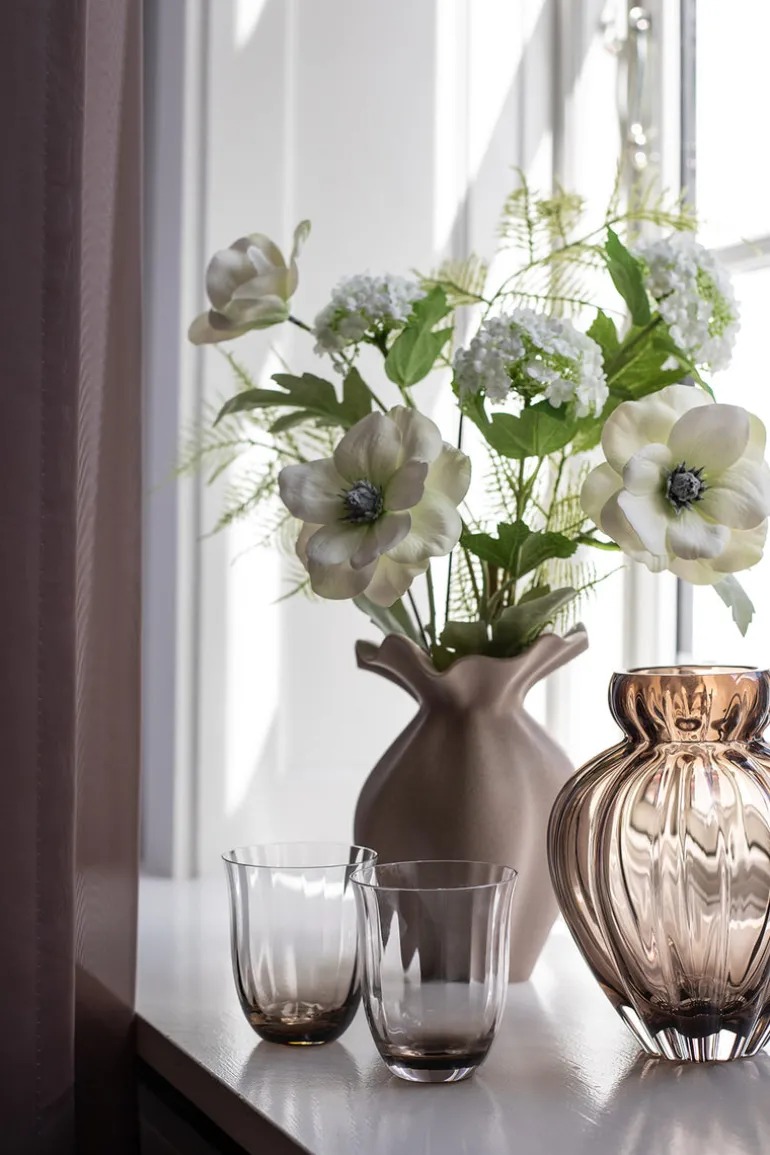 Lina Drinking Glass - Smokey brown