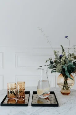 Meadow Pitcher No. 2 - Swirl - cylinder - Clear