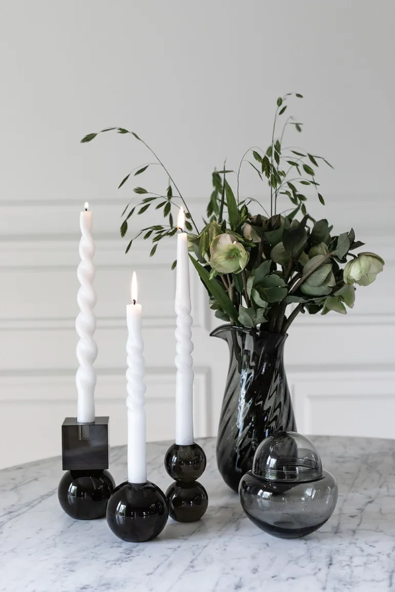 Meadow Pitcher No. 2 - Swirl - cylinder - Grey