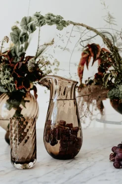 Meadow Pitcher No. 2 - Swirl - cylinder - Topaz