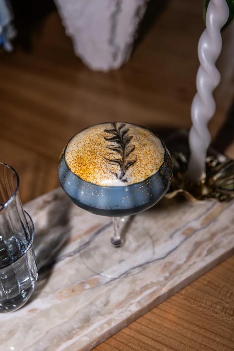 Meadow Stemware - Blue Cocktail glass