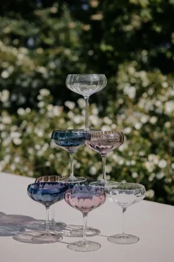 Meadow Stemware - Blue Cocktail glass