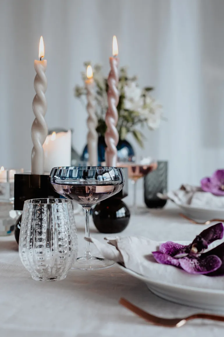 Meadow Stemware - Blue Cocktail glass