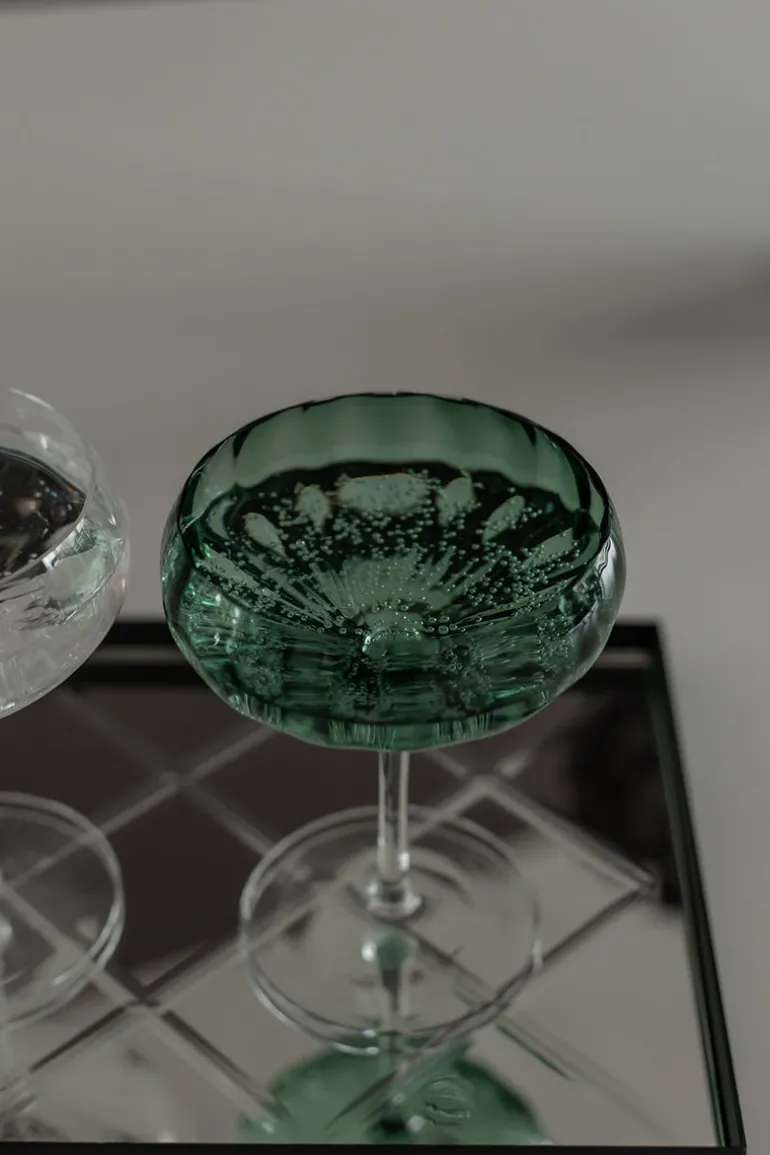Meadow Stemware - Green Cocktail glass