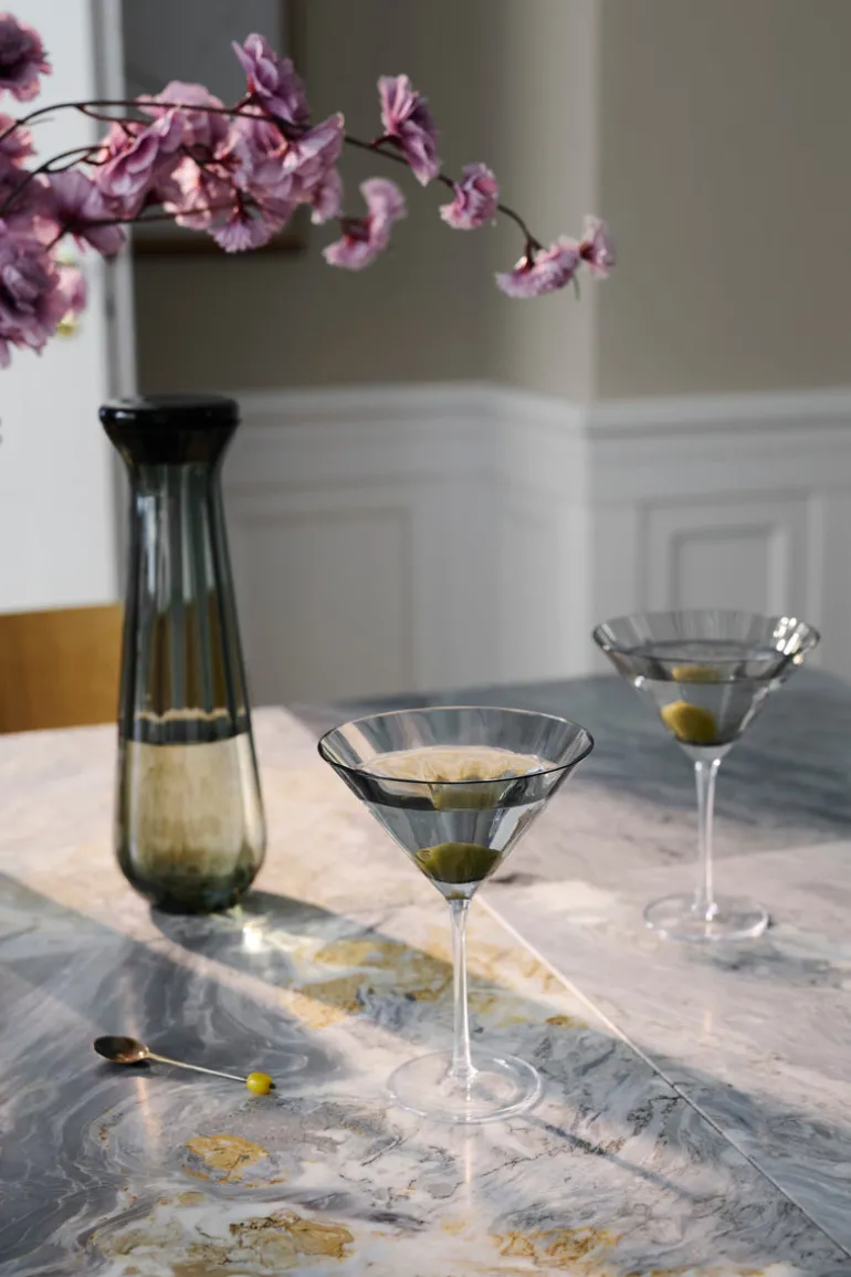 Meadow Stemware - Grey Martini glass