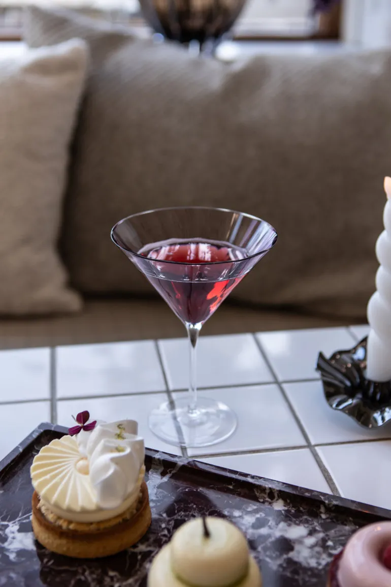 Meadow Stemware - Plum Martini glass