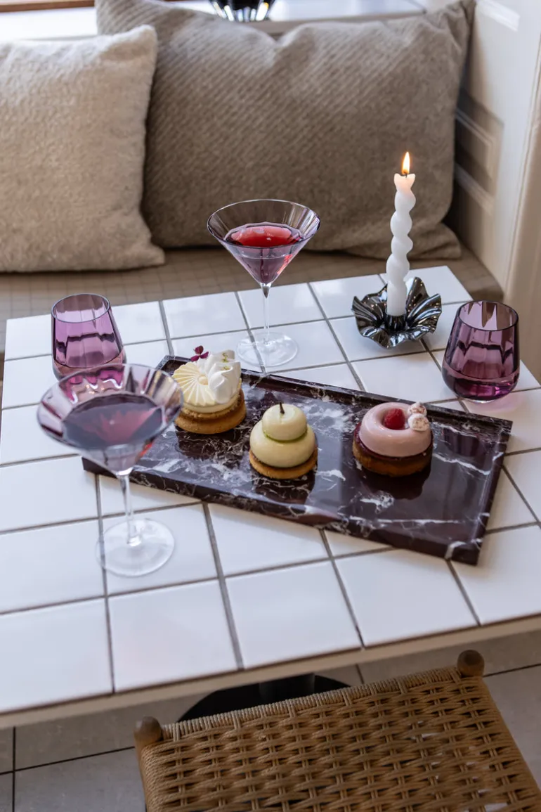 Meadow Stemware - Plum Martini glass