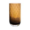 Meadow Swirl Cylinder Vase - Amber Small