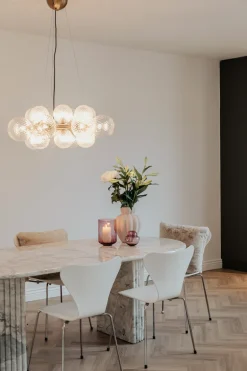 Meadow Swirl Cylinder vase (w. foot) - Plum