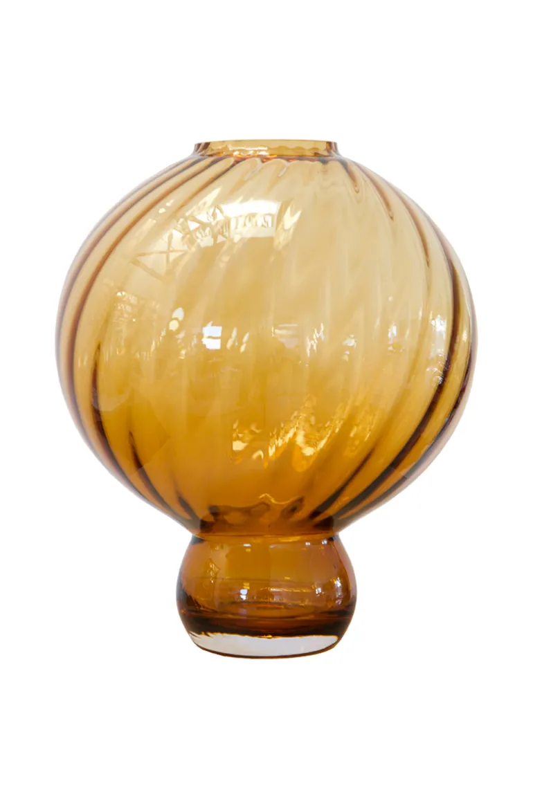 Meadow Swirl Vase - Amber Large