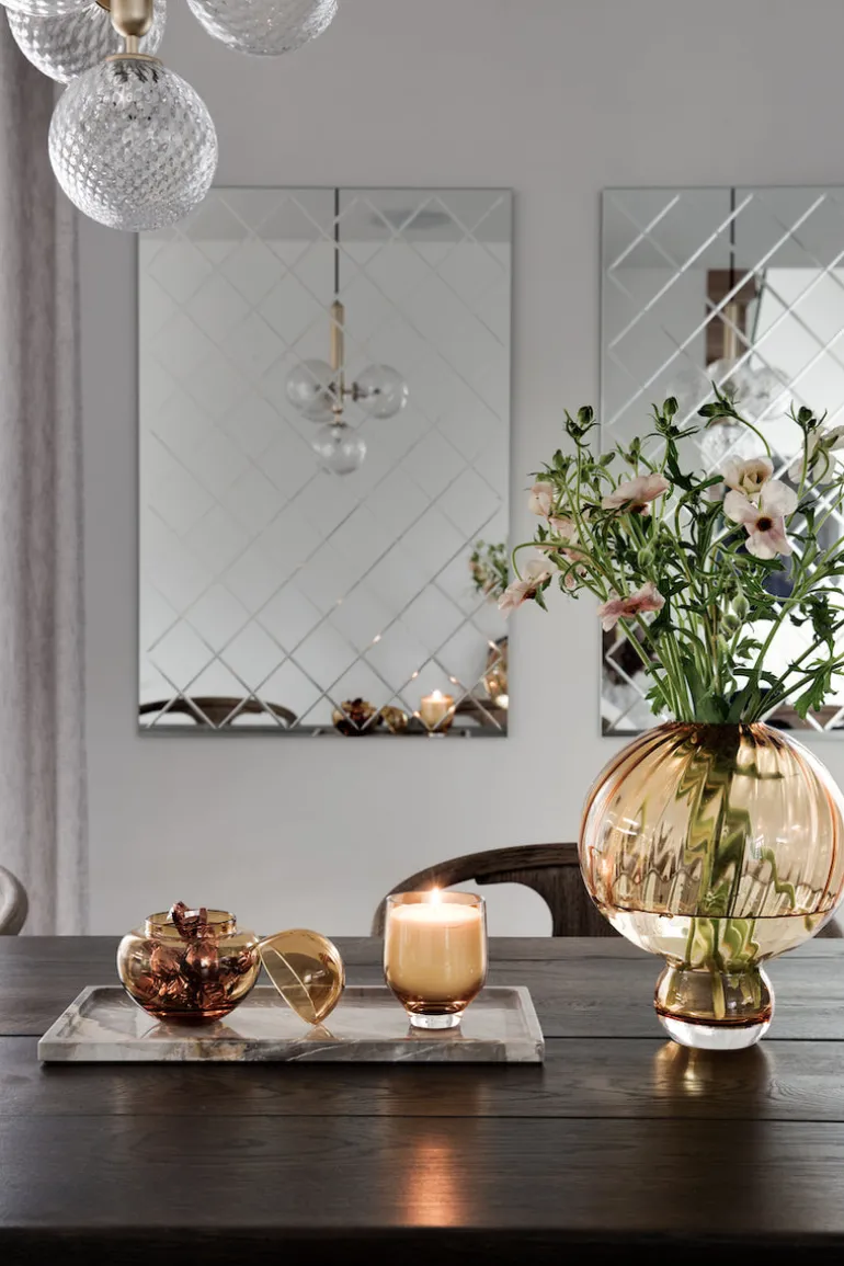 Meadow Swirl Vase - Amber Medium