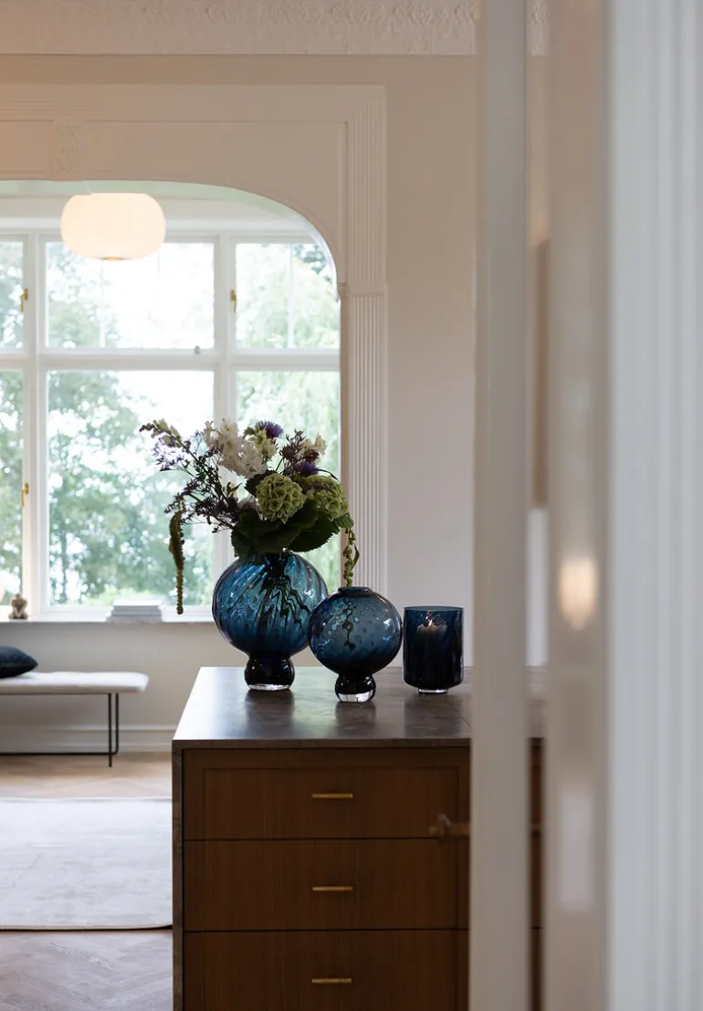 Meadow Swirl Vase - Blue Medium