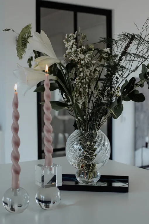 Meadow Swirl Vase - Clear Small