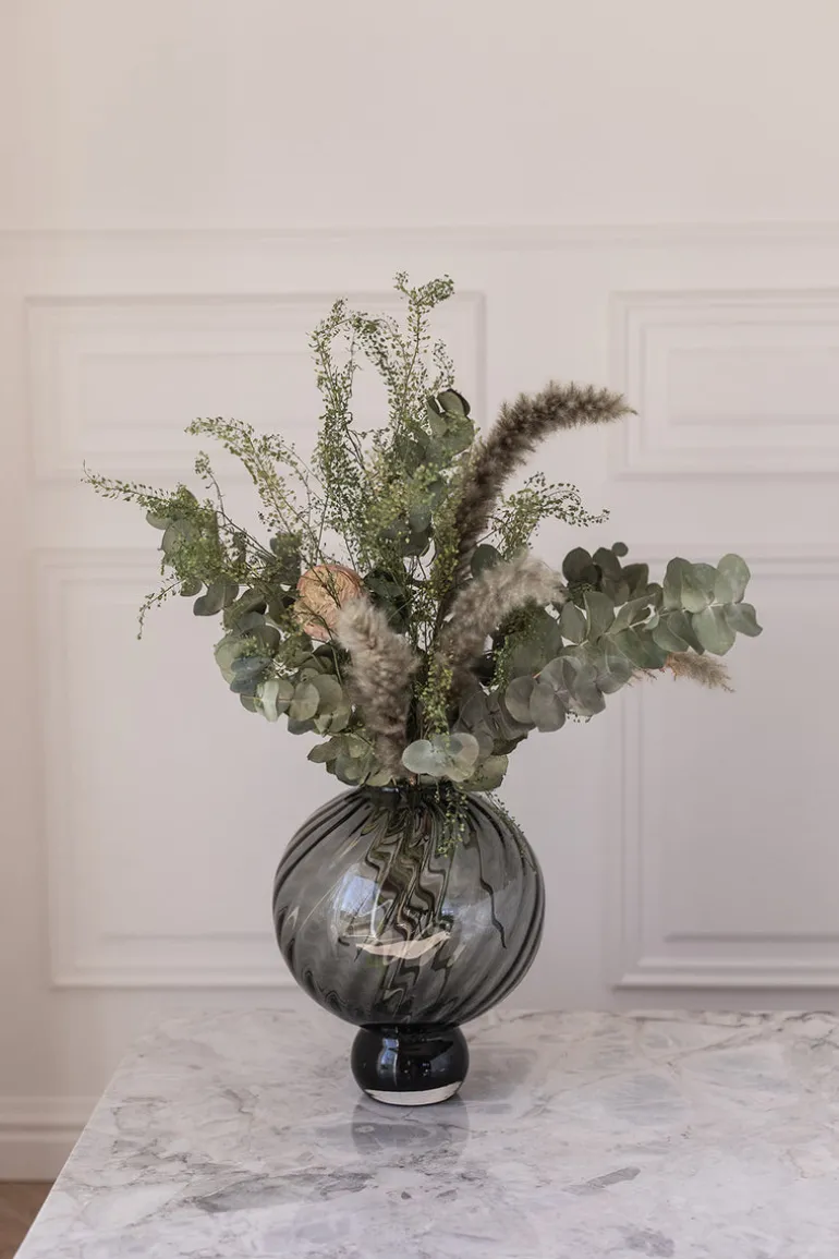 Meadow Swirl Vase - Grey Medium