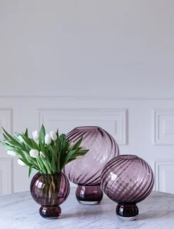 Meadow Swirl Vase - Plum Medium